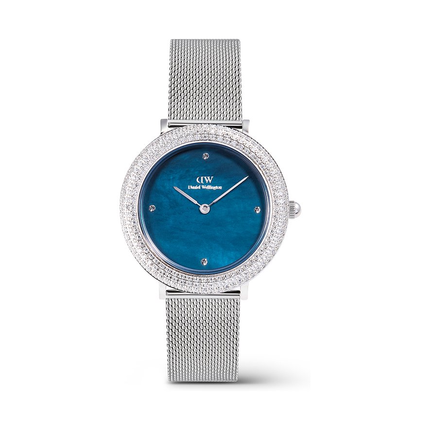 Daniel Wellington Damenuhr Crystalline Bezel DW.DW00100825, Kristall, Damen, Edelstahl, Armband: Edelstahl, Quarz