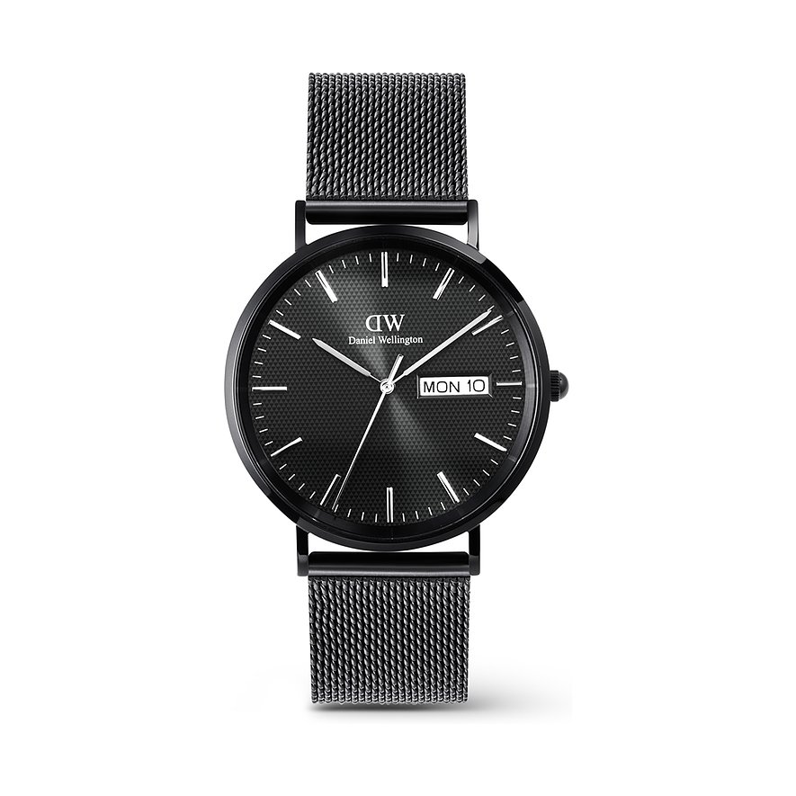 Daniel Wellington Herrenuhr Day Display DW.DW00100831, Herren, Edelstahl, Armband: Edelstahl, Quarz, analog