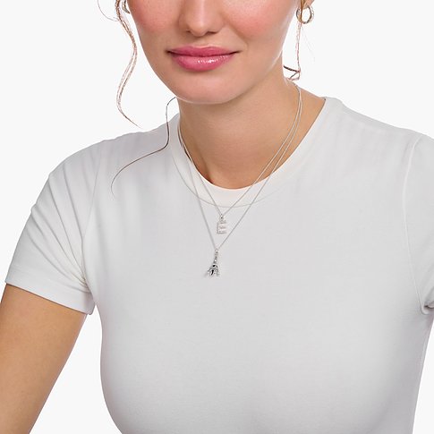 Thomas Sabo Halskette aus 925er Silber mit Zirkonia.