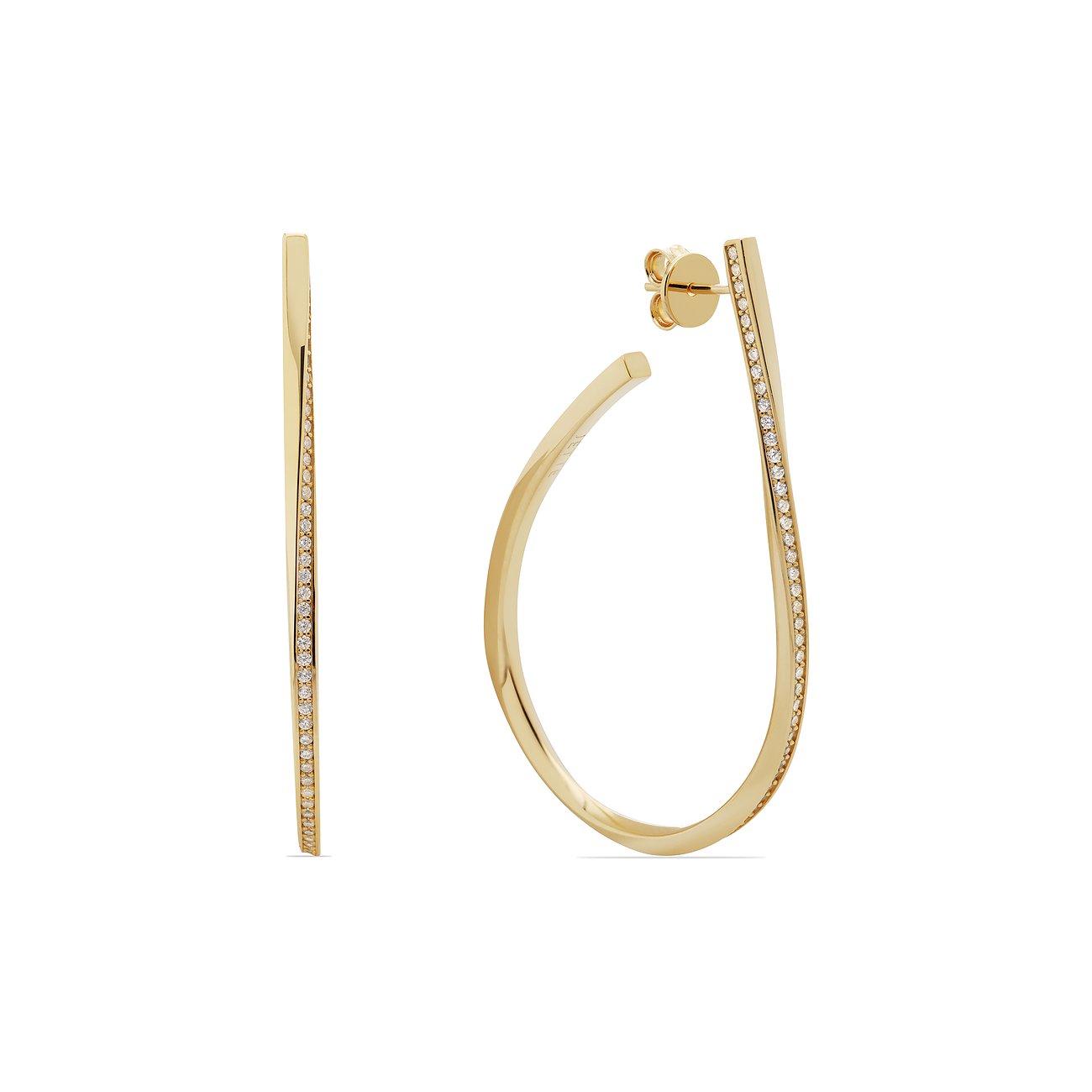 JETTE Ohrringe aus 925er recyceltem Silber mit Zirkonia.