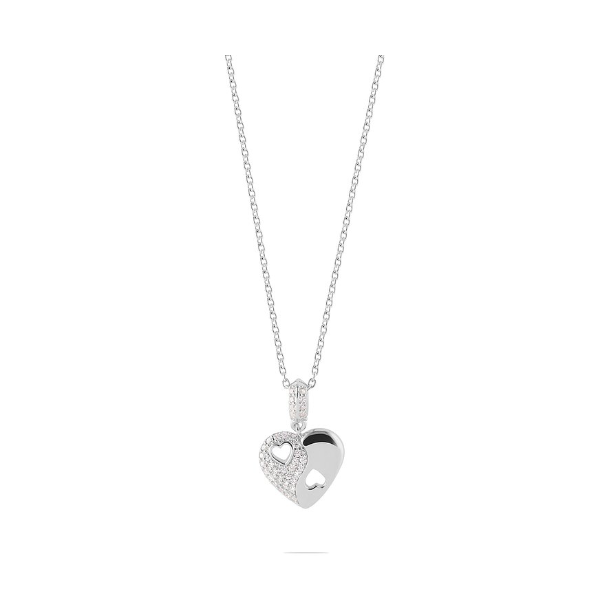 JETTE Kette BELOVED, Zirkonia, synthetisch, Damen, 925er Silber, recycelt, silber