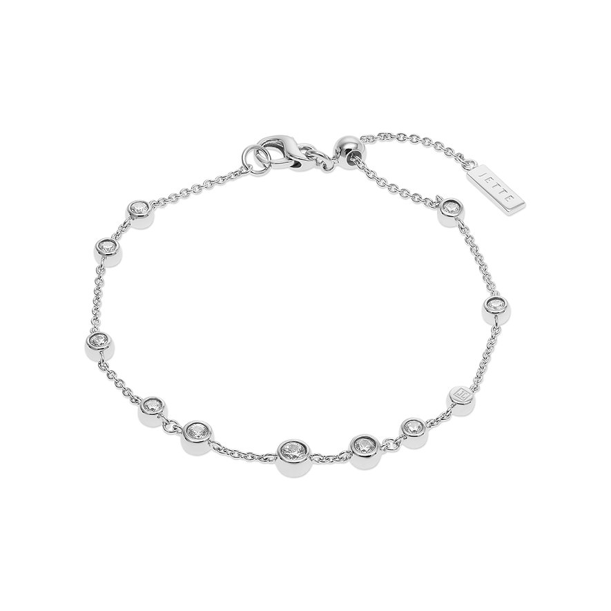 JETTE Armband COSMOPOLITAN, Zirkonia, synthetisch, Damen, 925er Silber, recycelt, silber