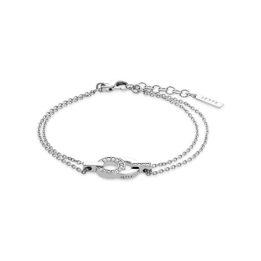 JETTE Armband SWING, Zirkonia, synthetisch, Damen, 925er Silber, recycelt, silber