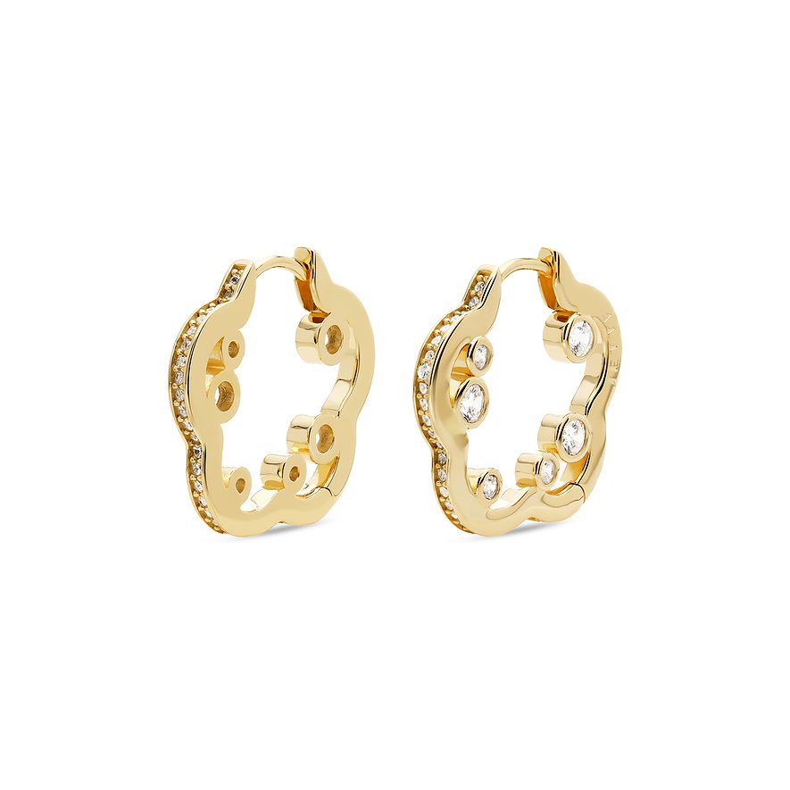 JETTE Ohrringe aus 925er recyceltem Silber mit Zirkonia.