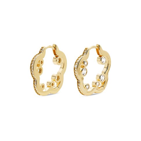 JETTE Ohrringe aus 925er recyceltem Silber mit Zirkonia.