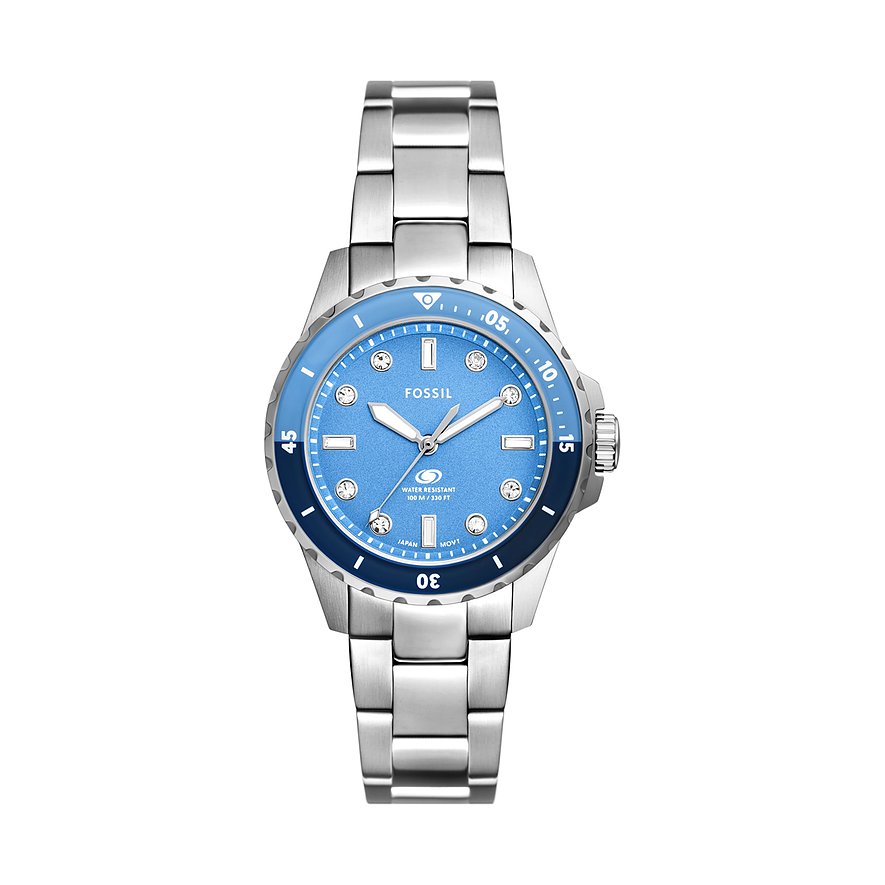 2. Chance - Fossil Damenuhr ES5353, Damen, Edelstahl, Armband: Edelstahl, Quarz, analog