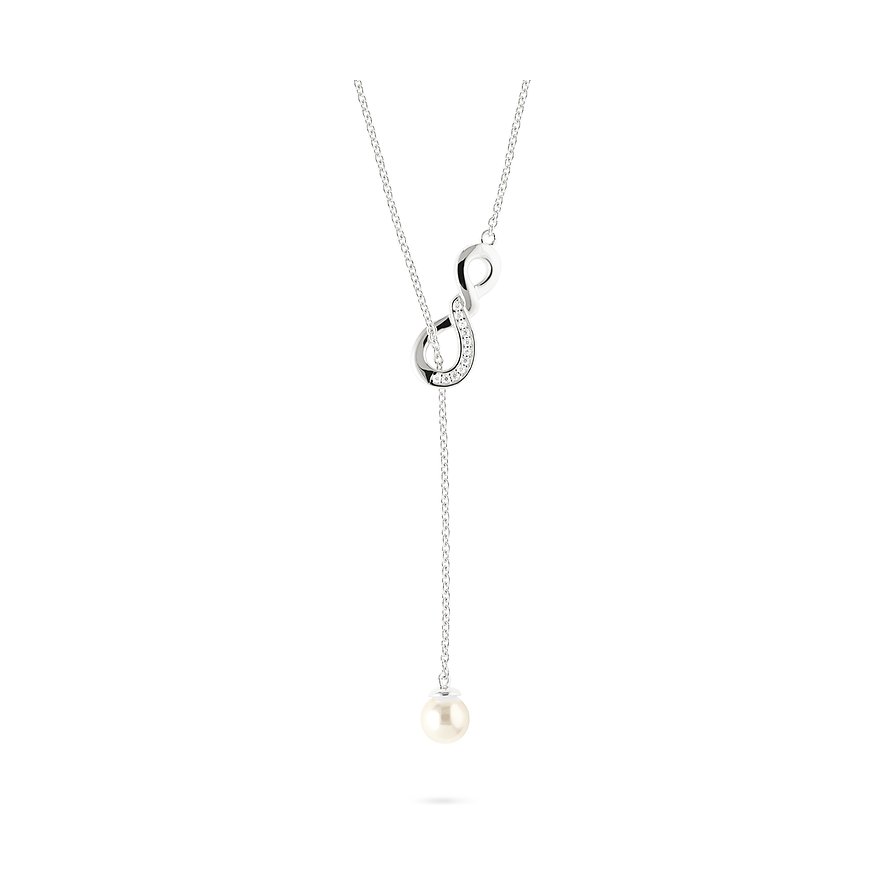 JETTE Kette JOY, Perlmutt, Damen, 925er Silber, recycelt, silber