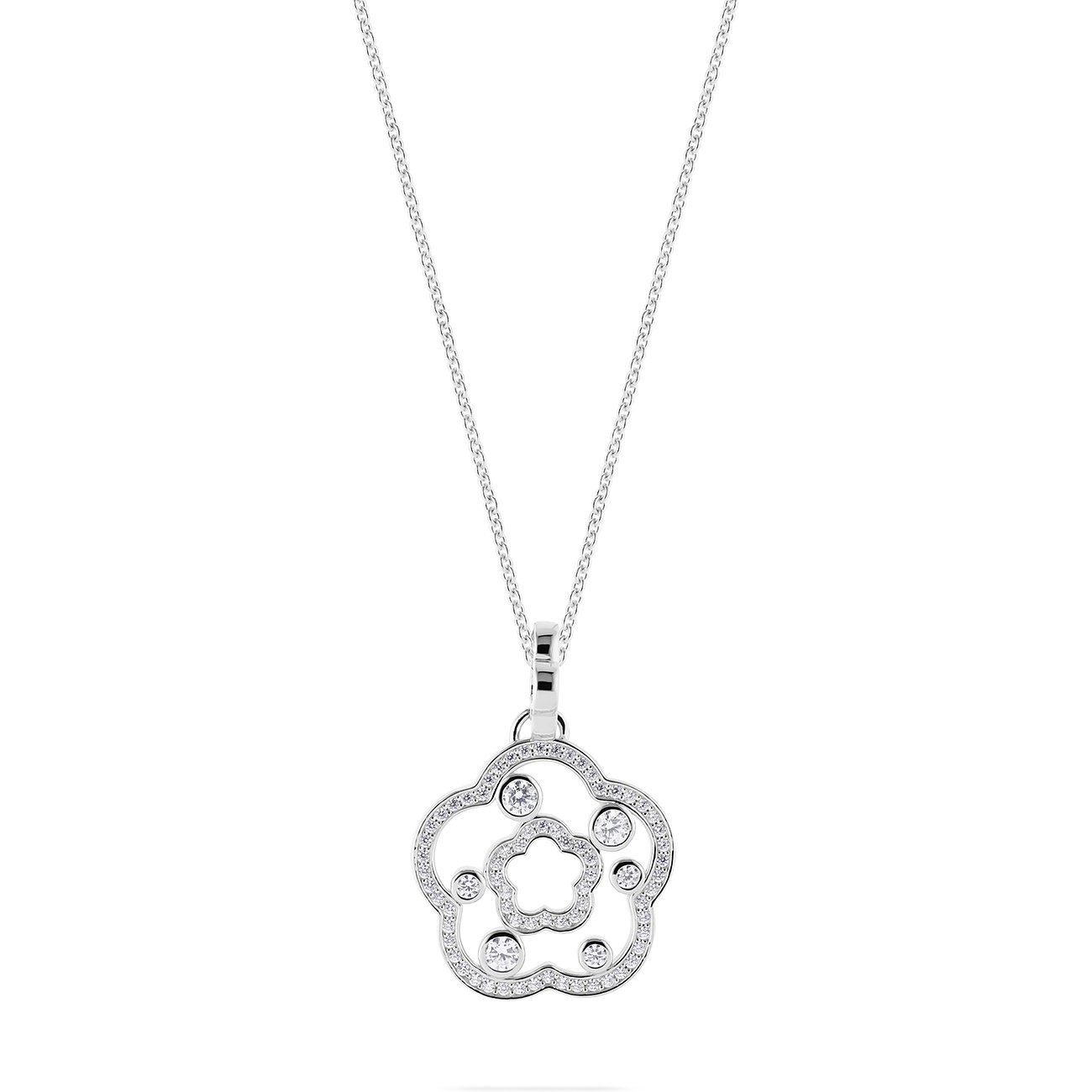 Collier JETTE en argent recyclé 925 avec zircone.
