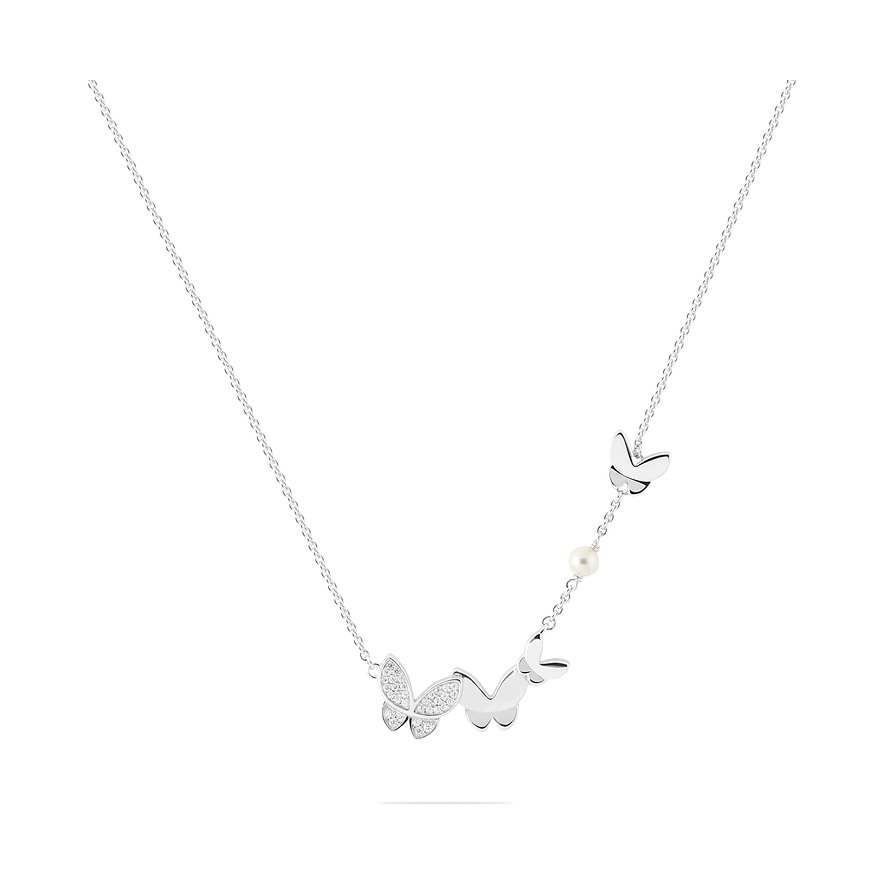 JETTE Kette JOY, Perlmutt, Damen, 925er Silber, recycelt, silber