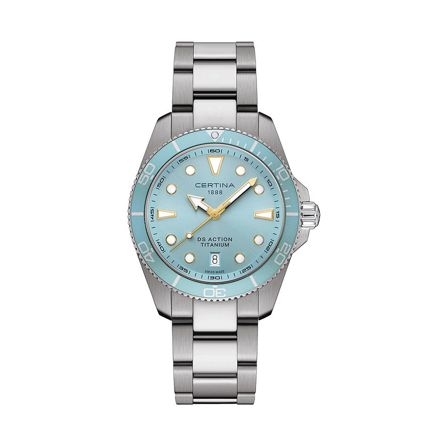 Certina Herrenuhr DS Action C0484104435100, Herren, Titan, Armband: Titan, Quarz, analog