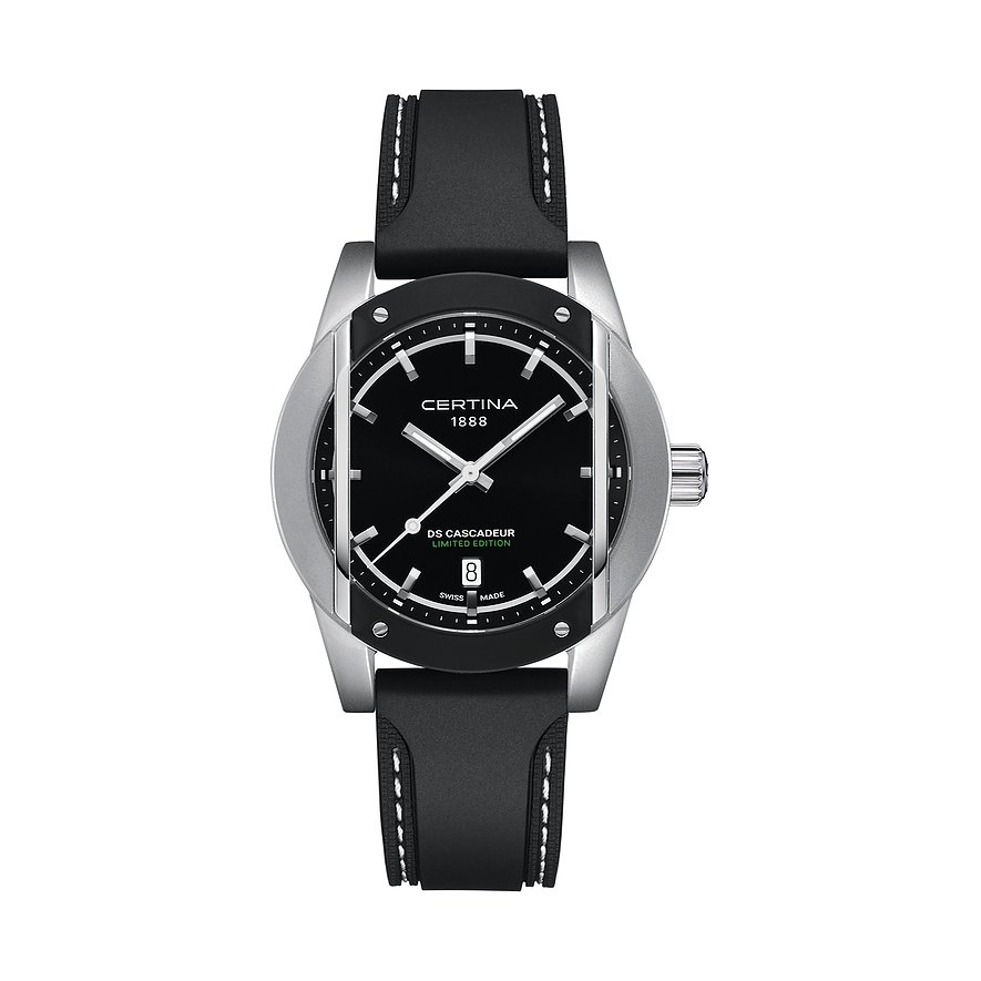 Certina Herrenuhr DS Cascadeur Limited Edition C0464102705110, Herren, Edelstahl, Armband: Kautschuk, Quarz, analog