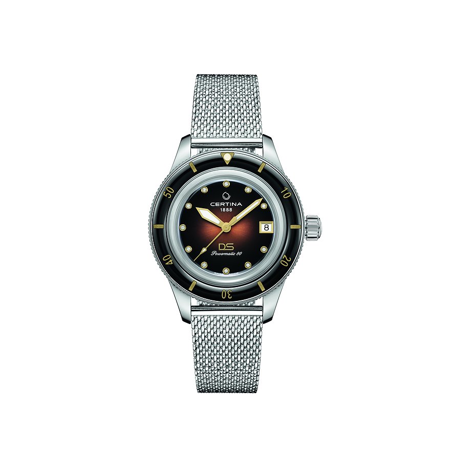 Certina Damenuhr DS PH200M Lady C0362071129600, Damen, Edelstahl, Armband: Edelstahl, Automatik, analog