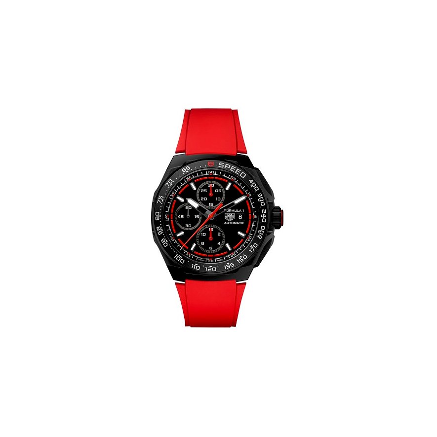 TAG Heuer Chronograph Formula 1 Chronograph CBZ2085.FT8093, Herren, Titan, Armband: Kautschuk, Automatik, analog