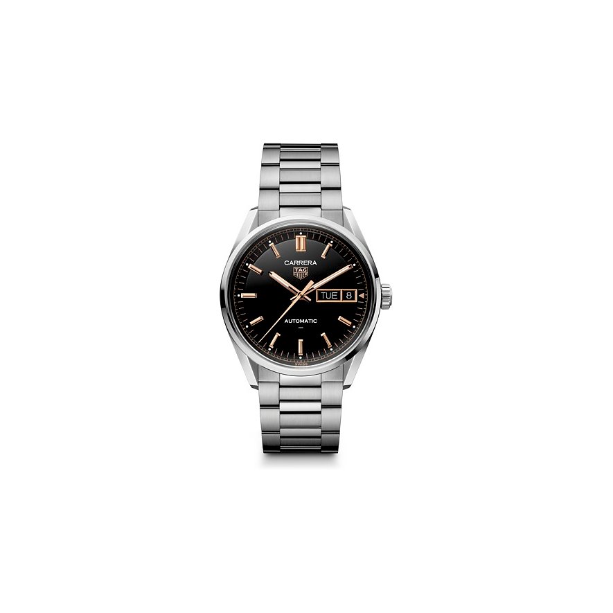 TAG Heuer Herrenuhr Carrera Date WDA2111.BA0043, Herren, Edelstahl, Armband: Edelstahl, Automatik, analog