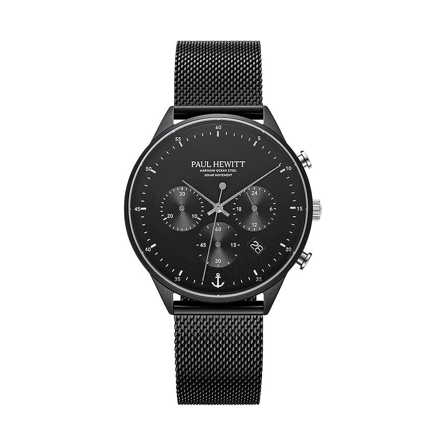 2. Chance - Paul Hewitt Herrenuhr PH-W-0299, Herren, Edelstahl, recycelt, Armband: Edelstahl, Solar, analog