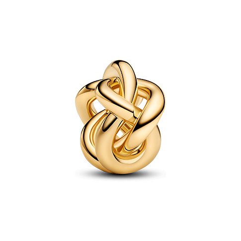 Pandora Anhängeschmuck aus Gelbgold mit Knoten-Design.