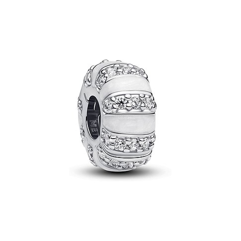 Pandora Anhänger aus 925er Silber mit weißen Zirkonia und Emaille.