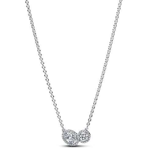 Pandora Halskette aus 925er Silber mit Zirkonia.