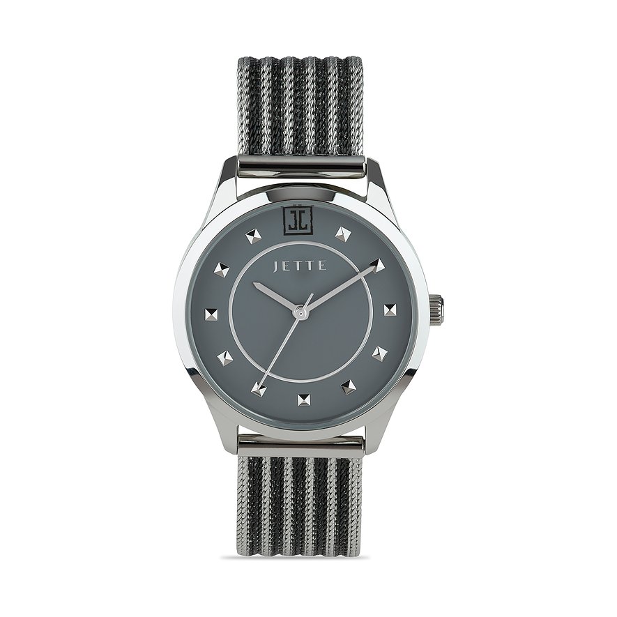 JETTE Damenuhr, Damen, Edelstahl, Armband: Edelstahl, Quarz, analog