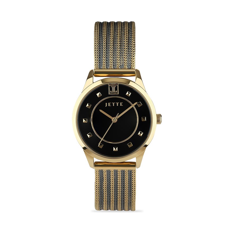 JETTE Damenuhr, Damen, Edelstahl, Armband: Edelstahl, Quarz, analog