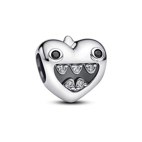 Pandora Anhängeschmuck aus 925er Silber mit Zirkonia und schwarzen Steinen.