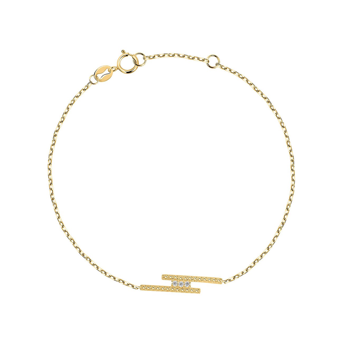 CHRIST Armband aus 375 Gelbgold mit Diamanten.