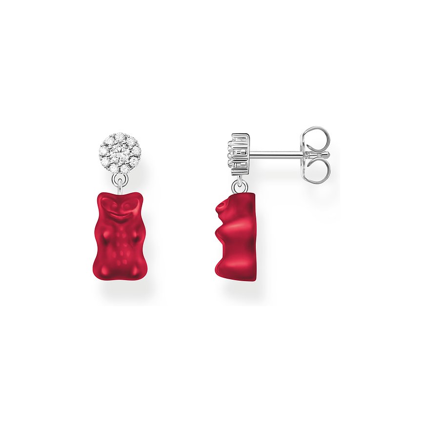 Thomas Sabo Ohrhänger Charming, Zirkonia, Damen, 925er Silber, rot