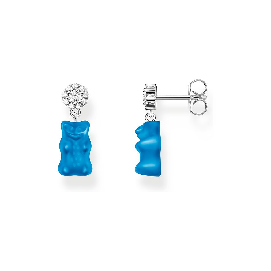 Thomas Sabo Ohrhänger Charming, Zirkonia, Damen, 925er Silber, blau