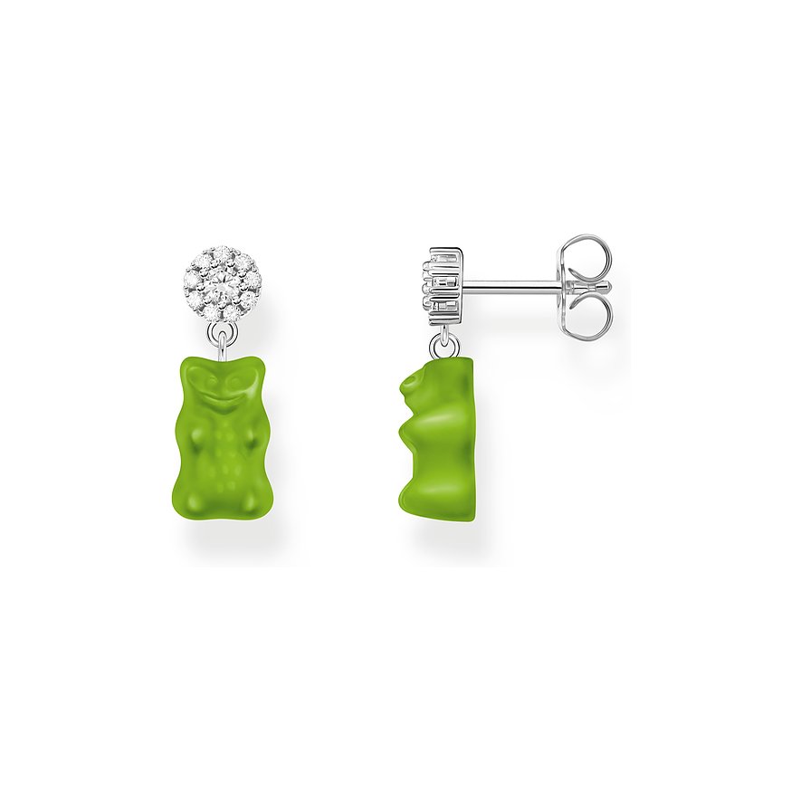 Thomas Sabo Ohrhänger Charming, Zirkonia, Damen, 925er Silber, grün