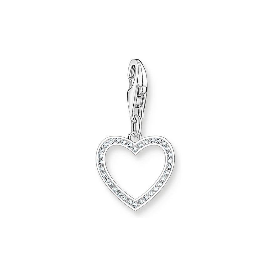 Thomas Sabo Charm, Zirkonia, Damen, 925er Silber, weiß