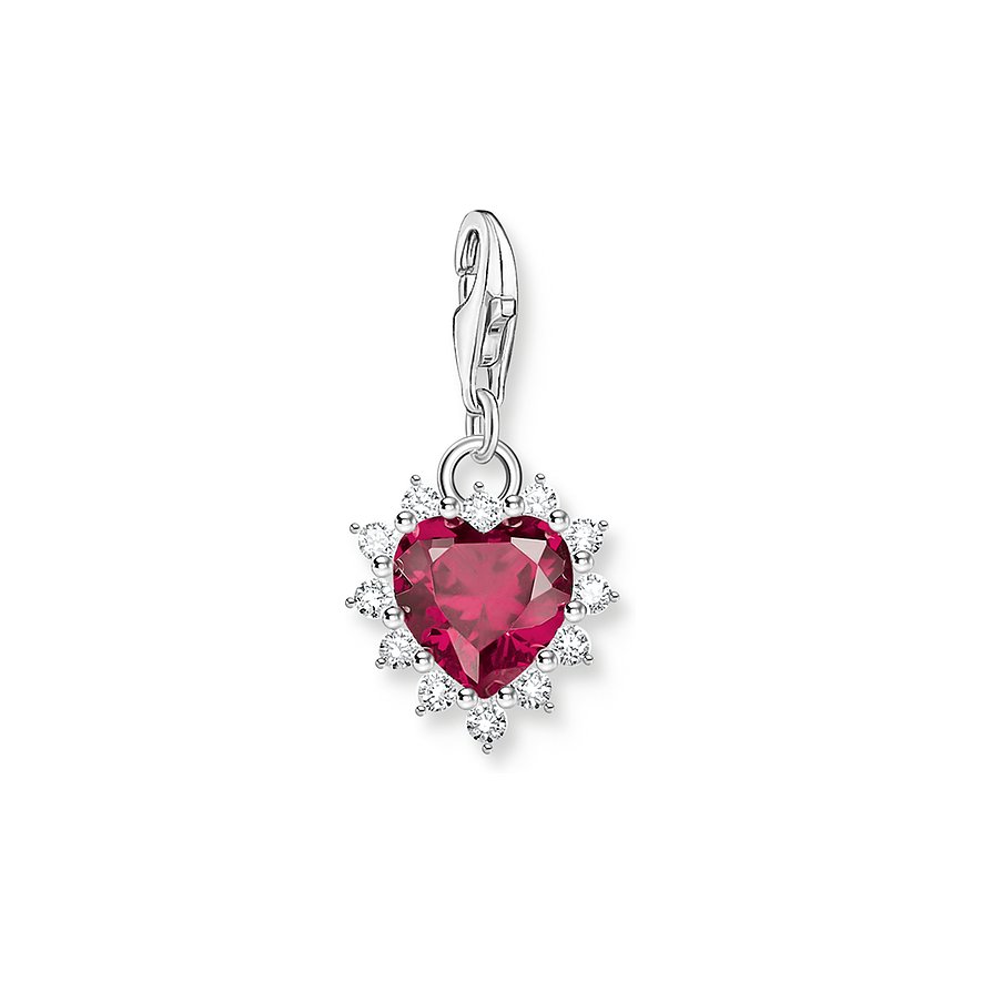 Thomas Sabo Charm, Zirkonia, Damen, 925er Silber, rot