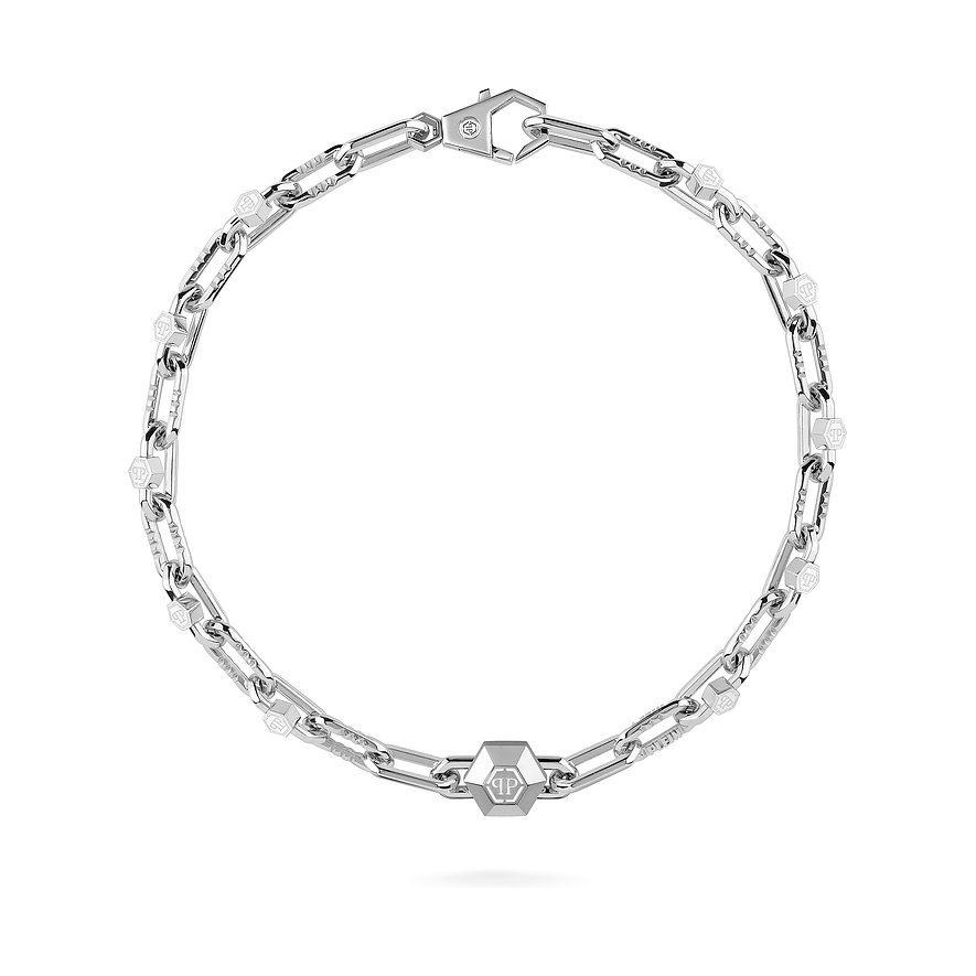 Philipp Plein Kette, Herren, Edelstahl, recycelt, Edelstahl, recycelt, silber