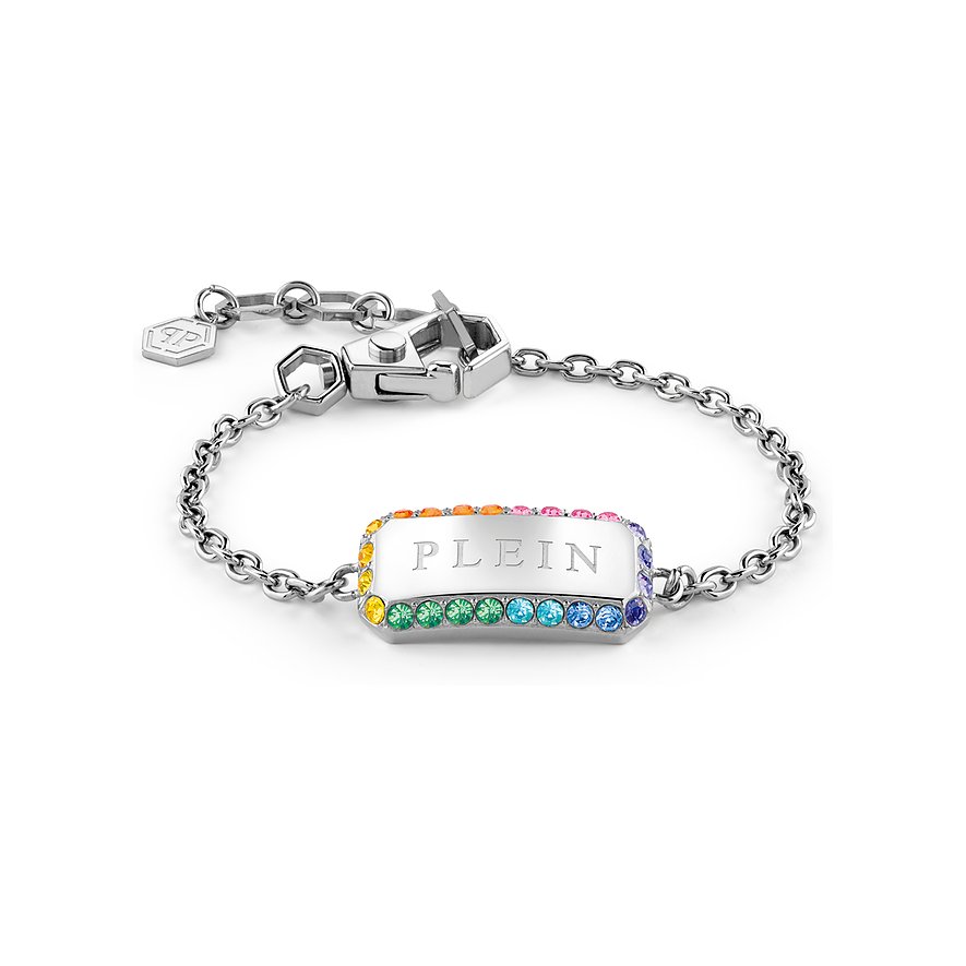 Philipp Plein Armband, Damen, Edelstahl, recycelt, Edelstahl, recycelt, silber