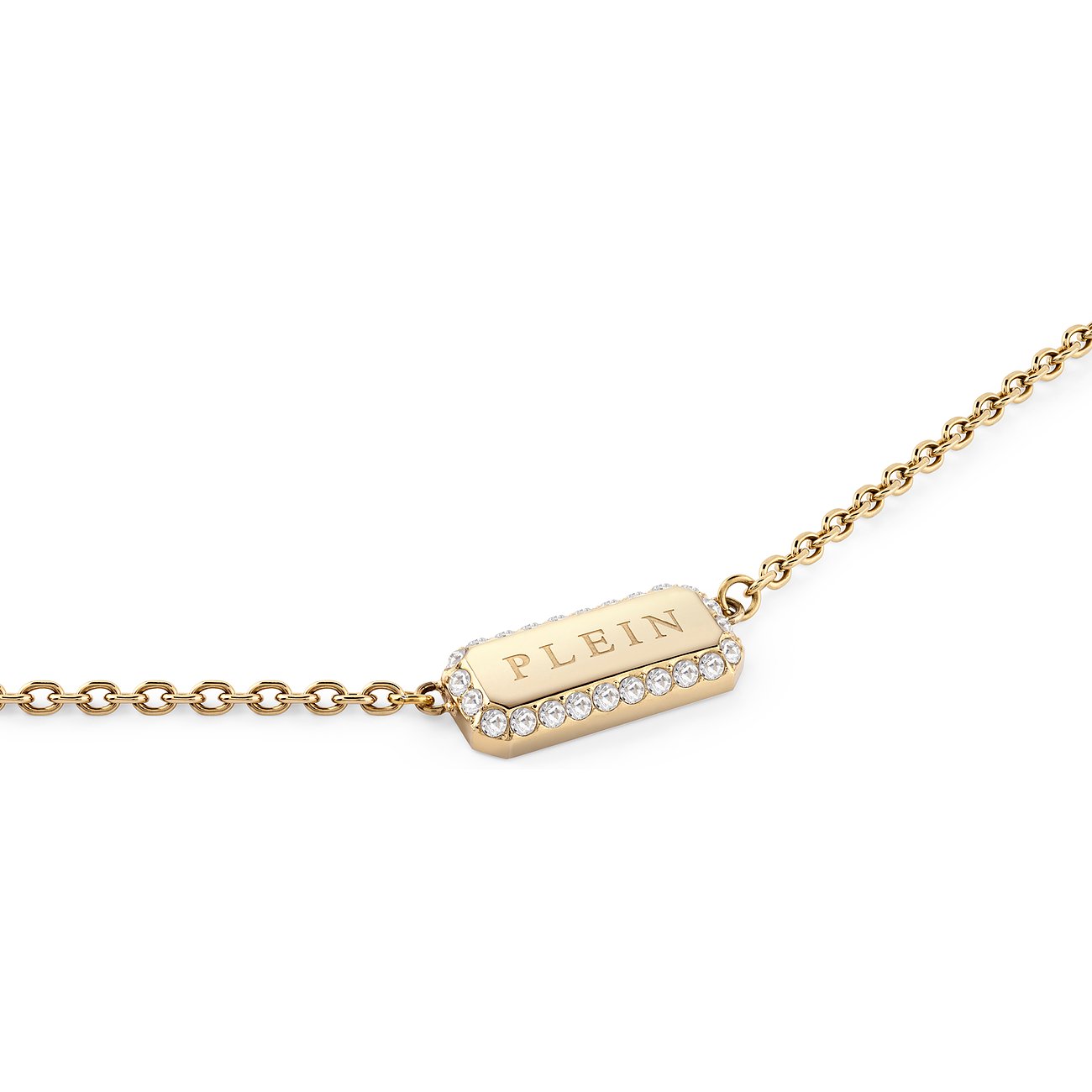 Philipp Plein Halsschmuck aus recyceltem Edelstahl mit Steinen.
