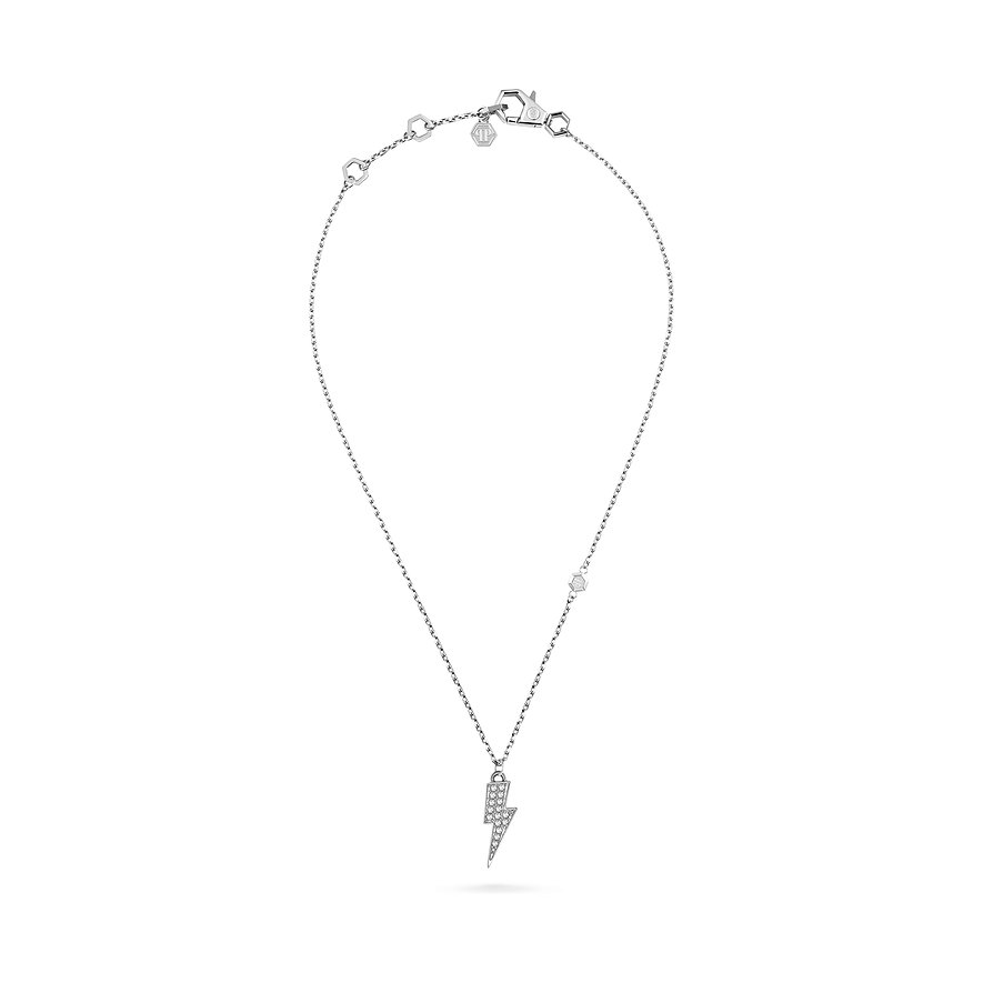 Philipp Plein Kette, Damen, Edelstahl, recycelt, Edelstahl, recycelt, silber