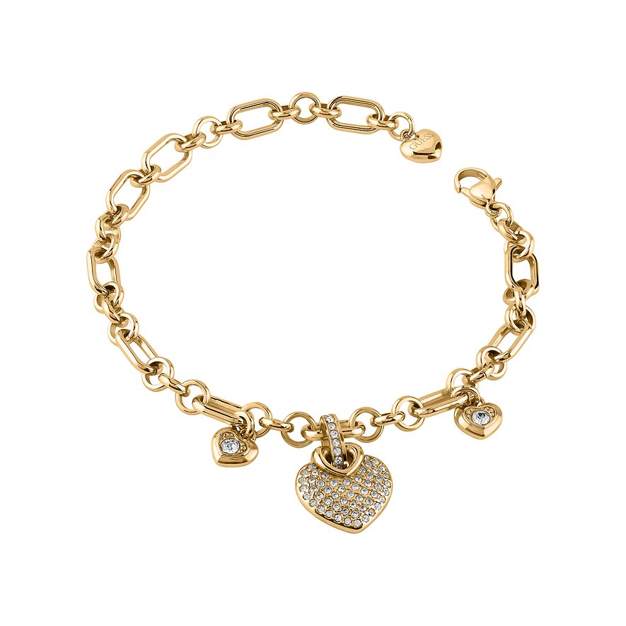 Guess Armband, Damen, Edelstahl, gelb