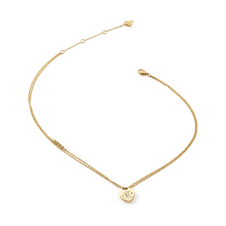 Guess Kette, Damen, Edelstahl, gelb