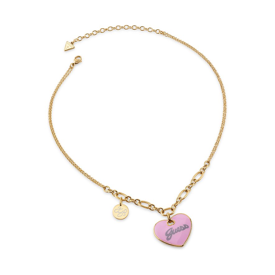 Guess Kette, Damen, Edelstahl, gelb