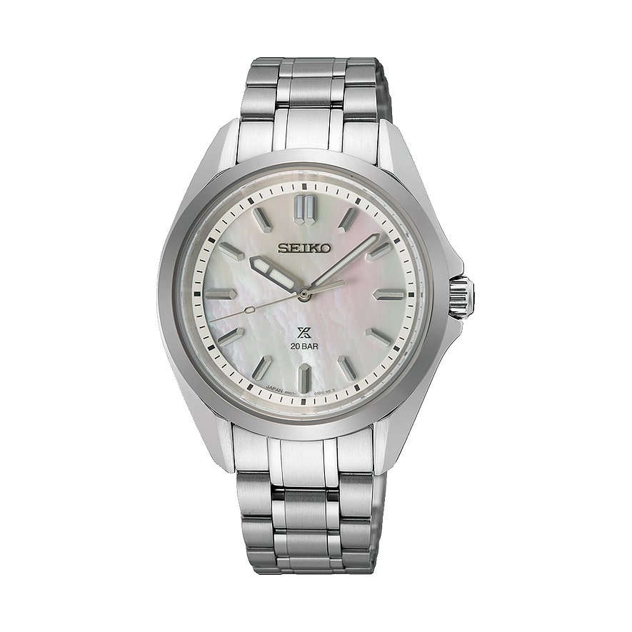 Seiko Damenuhr Ladies SUR605J1, Damen, Edelstahl, Armband: Edelstahl, Quarz, analog