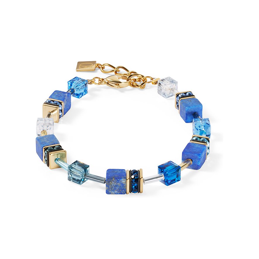 Coeur de Lion Armband Lapislazuli, Damen, Edelstahl, blau