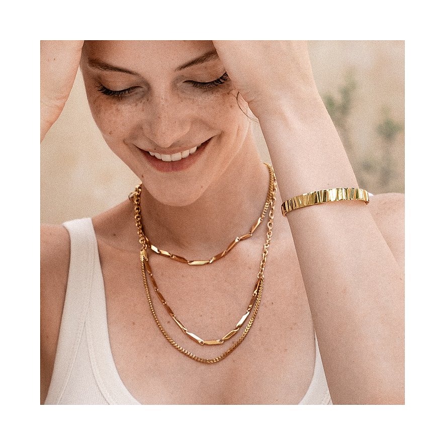 Collana Coeur de Lion in acciaio inossidabile con due catene.