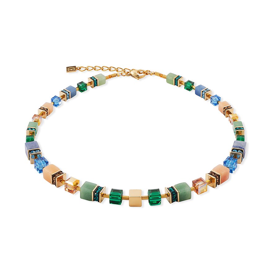 Coeur de Lion Kette, Aventurin, Damen, Edelstahl, mehrfarbig