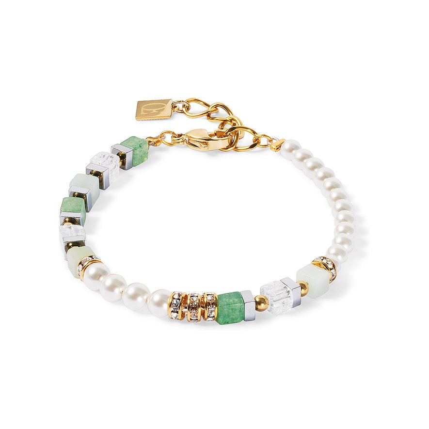 Coeur de Lion Armband, Amazonit, Damen, Edelstahl, grün