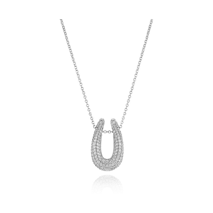 Sif Jakobs Jewellery Kette, Zirkonia, Damen, 925er Silber, silber