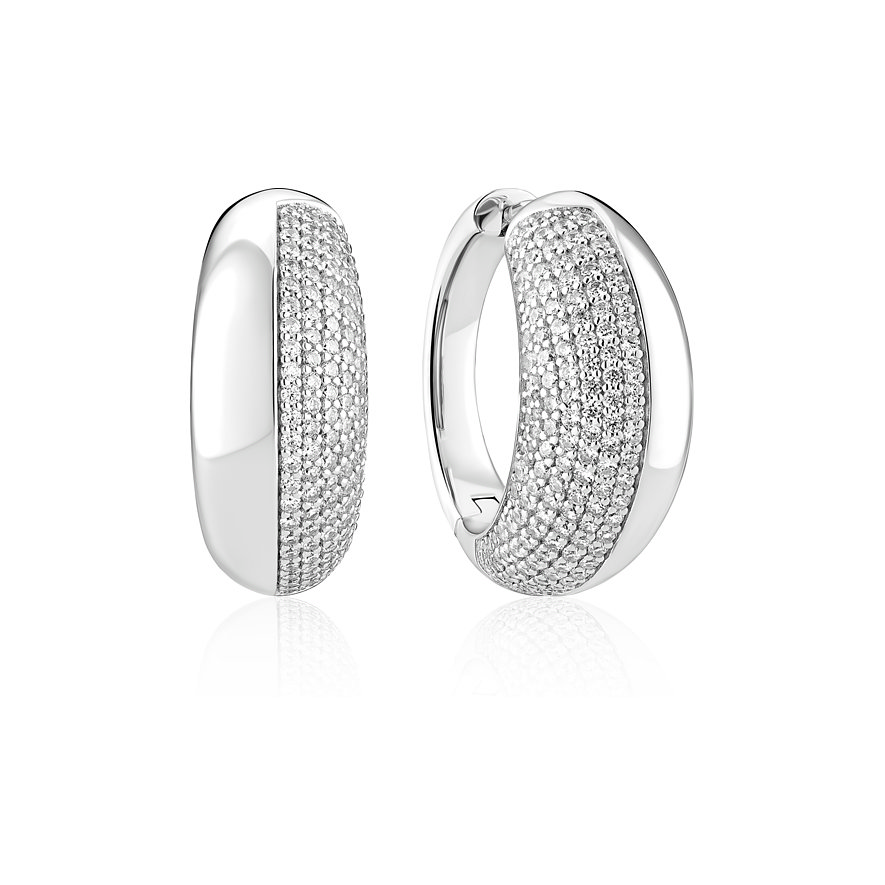 Sif Jakobs Jewellery Creolen, Zirkonia, Damen, 925er Silber, silber
