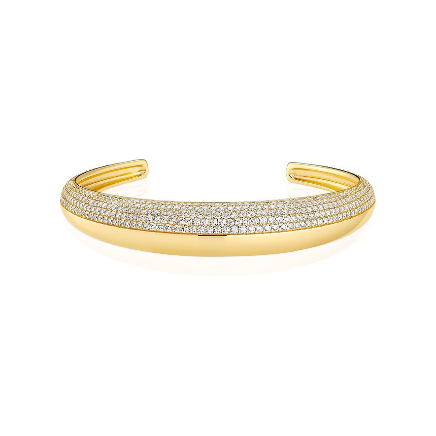Sif Jakobs Jewellery Armreif, Zirkonia, Damen, 925er Silber, gold