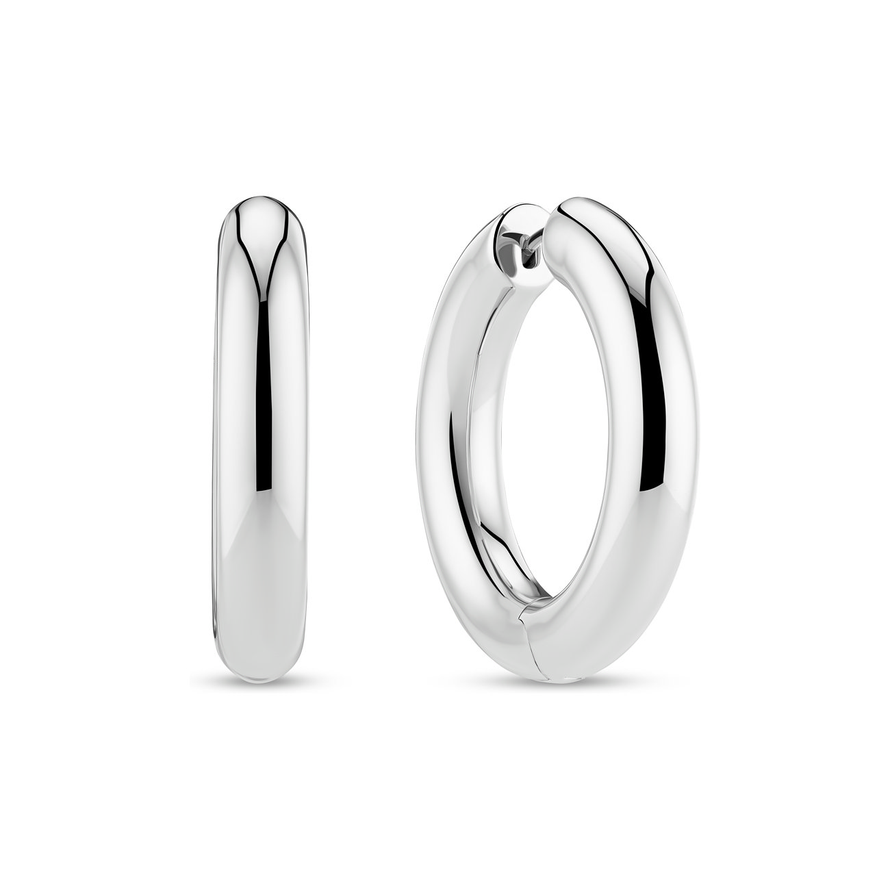 Boucles d'oreilles Sif Jakobs Jewellery en argent 925, polies, au design épuré.