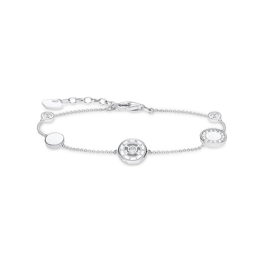 2. Chance - Thomas Sabo Armband A1880-051-14-L19V, Zirkonia, Damen, 925er Silber, silber