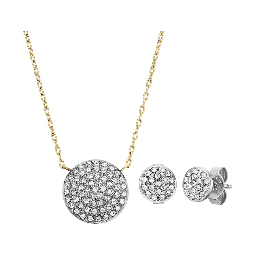 2. Chance - Fossil Schmuck-Set JF04815SET, Glasstein, Damen, Edelstahl, bicolor