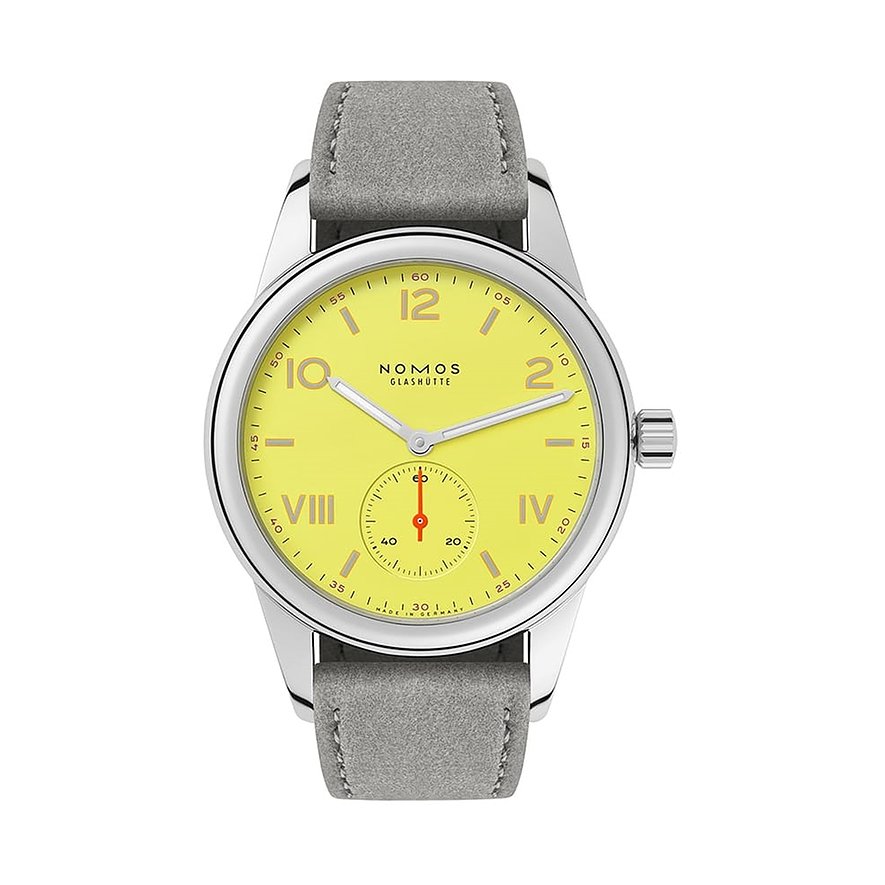 Nomos Glashütte Damenuhr Club Campus starlight 718, Damen, Edelstahl, Armband: Leder, vegan, Handaufzug